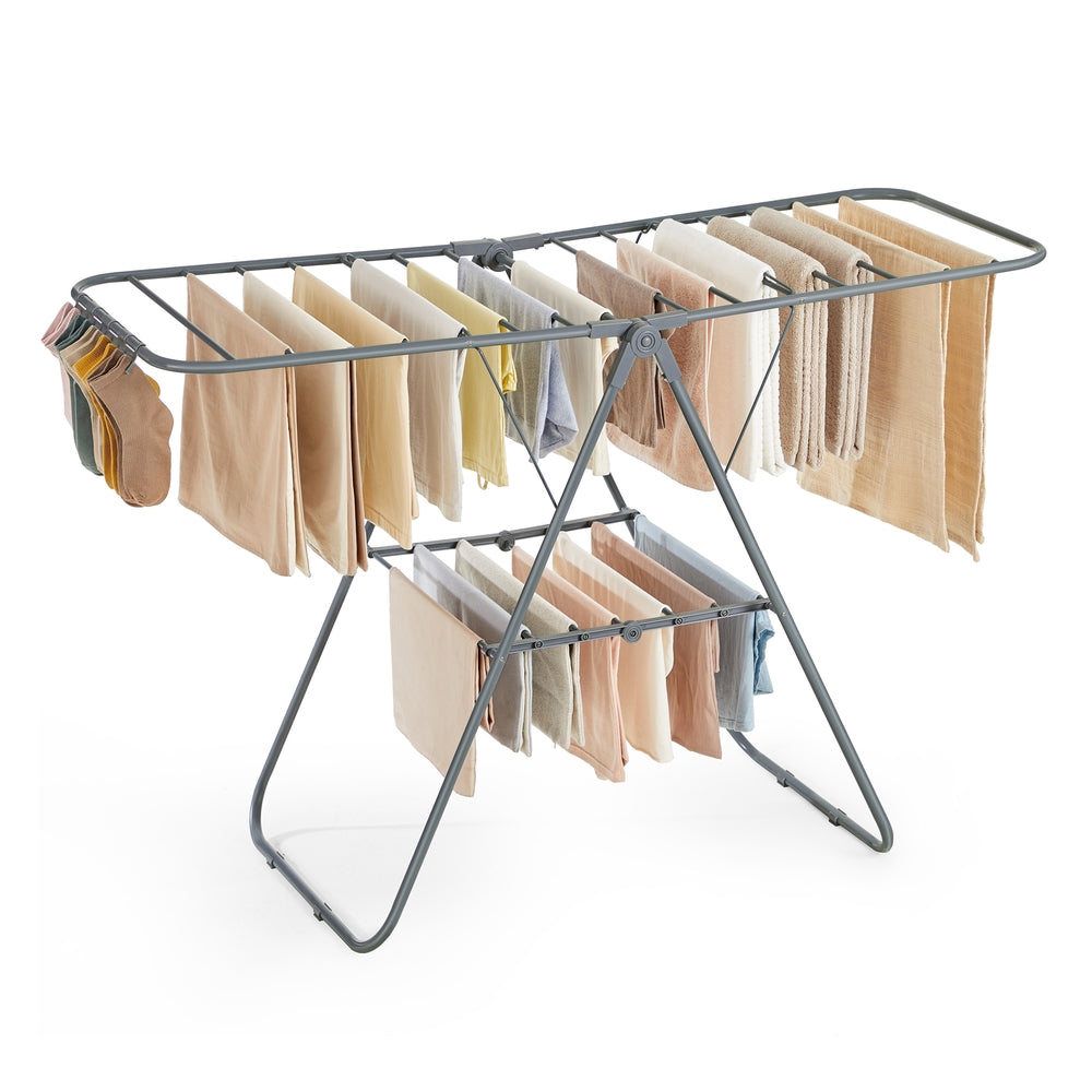 Clothes Drying Rack With Sock Clips - product photo 46