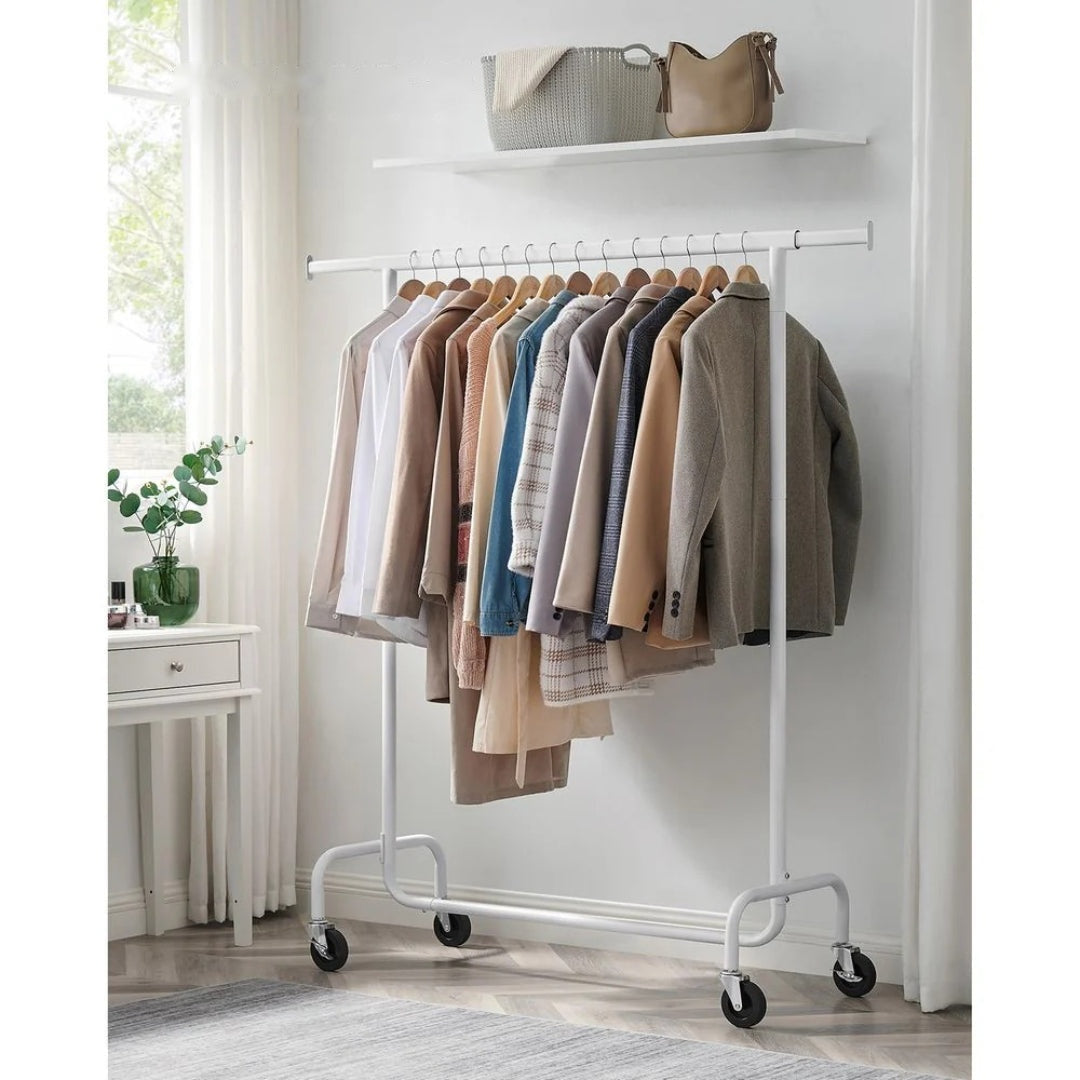 Clothes Rack Heavy Duty Rolling Garment Rack 43.3-59.1in Wide – product view 15 | Ridgefield Furniture