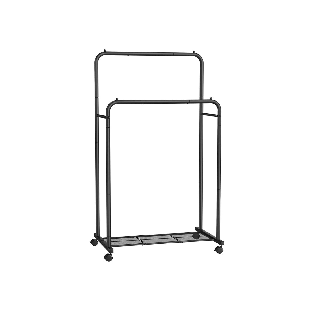 Clothes Rack With Wheels Metal Garment Rack 35.8in Wide – product view 4 | Ridgefield Furniture