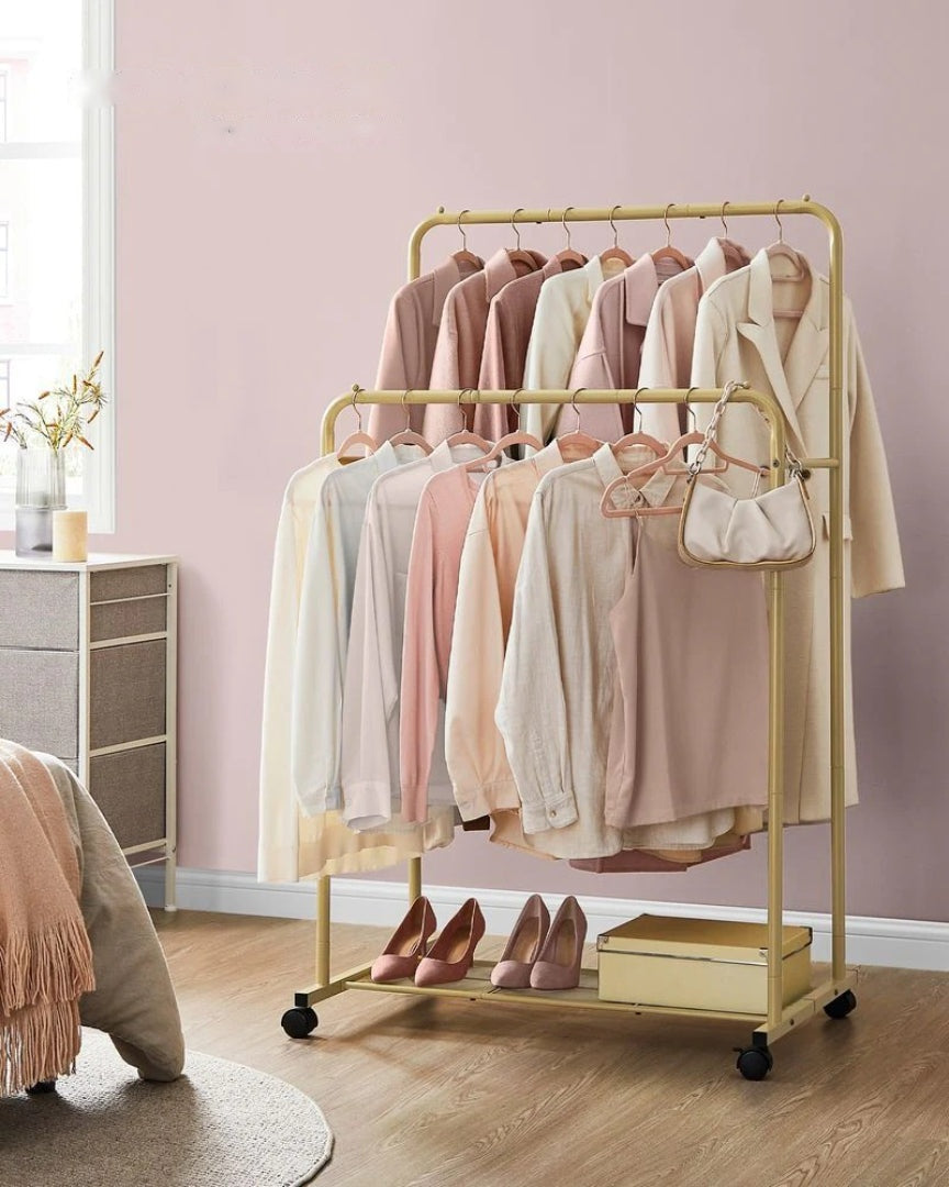 Clothes Rack With Wheels Metal Garment Rack 35.8in Wide – product view 22 | Ridgefield Furniture