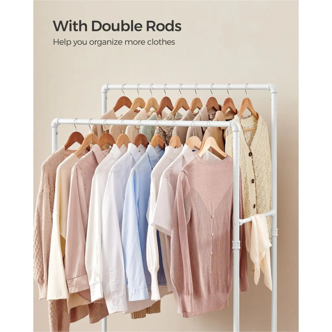 Clothing Rack With Shelf Heavy Duty Rolling Garment Rack 39.4in – product view 4 | Ridgefield Furniture