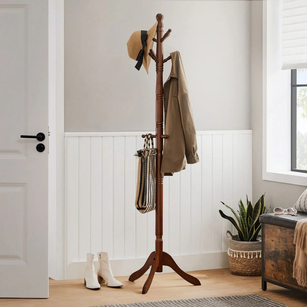 Solid Wood Coat Rack With 10 Hooks – product view 10 | Ridgefield Furniture