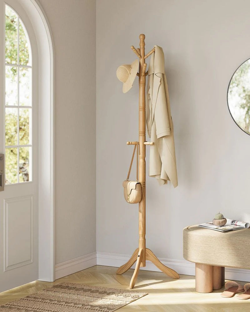 Solid Wood Coat Rack With 10 Hooks – product view 21 | Ridgefield Furniture