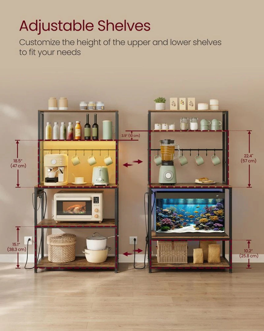 Coffee Bar Cabinet with LED Lights and Power Outlet – product view 13 | Ridgefield Furniture