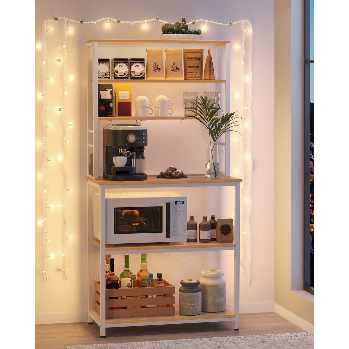 Coffee Bar With 6-Tier Shelves - product photo 10