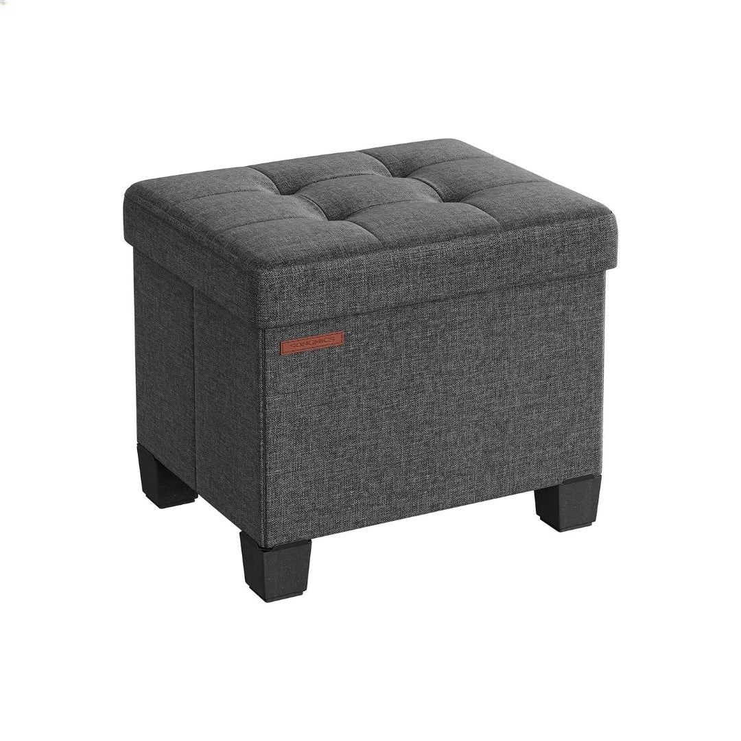 Small Storage Ottoman Foot Rest With Legs & Foldable Design – product view 2 | Ridgefield Furniture