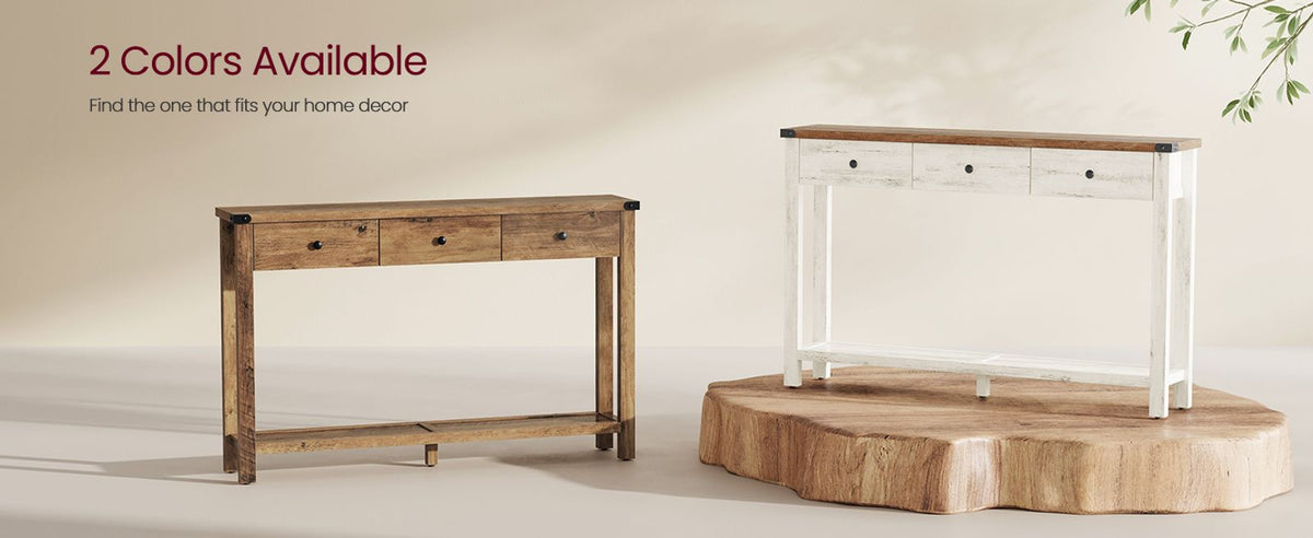 Console Table With Drawers And Open Shelf - product photo 11