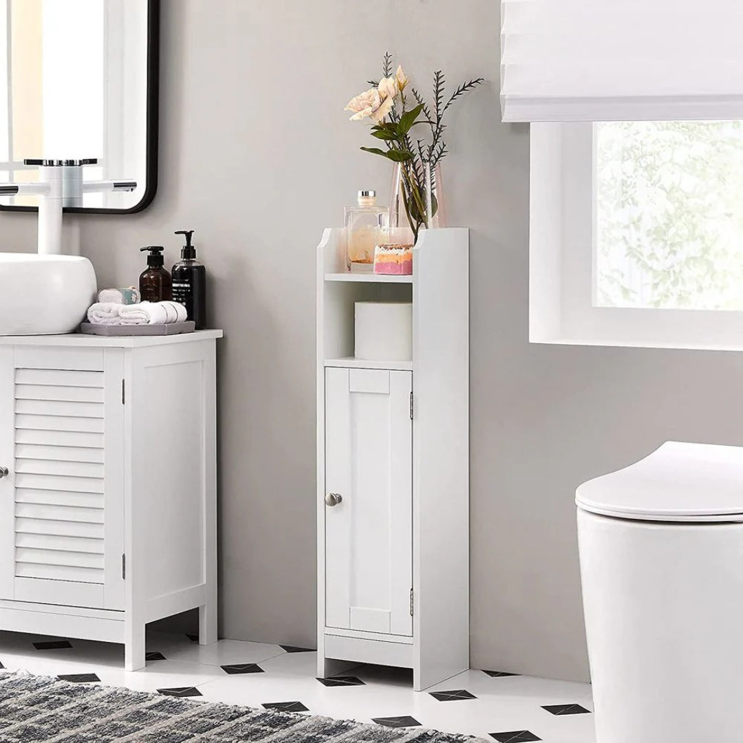 Corner Bathroom Storage Cabinet Slim Floor Cabinet 31.5in High – product view 5 | Ridgefield Furniture