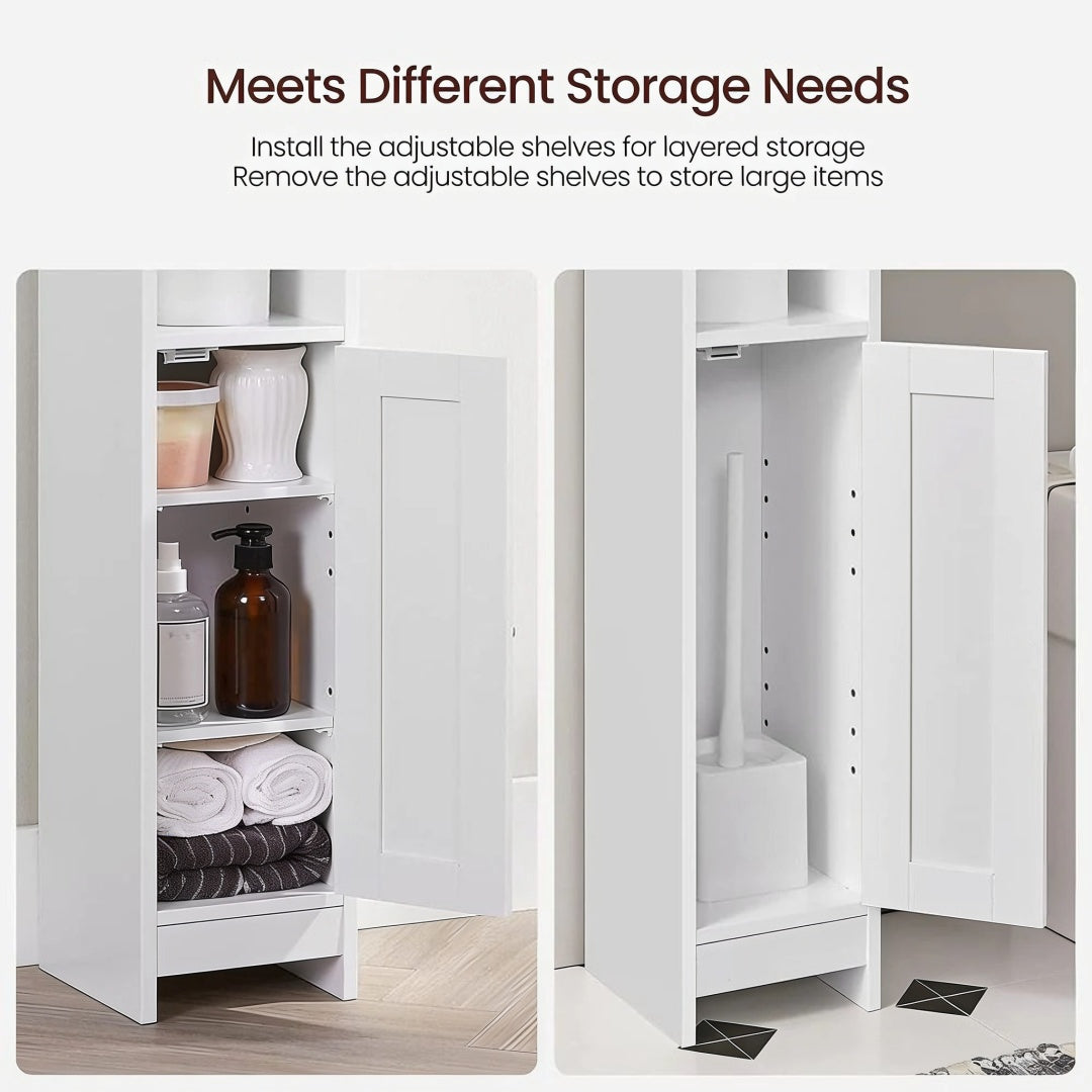 Corner Bathroom Storage Cabinet Slim Floor Cabinet 31.5in High – product view 6 | Ridgefield Furniture