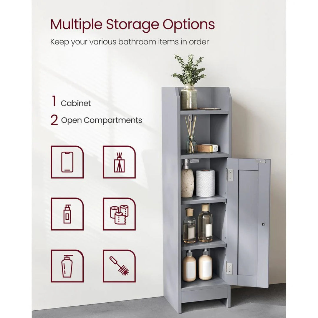 Corner Bathroom Storage Cabinet Slim Floor Cabinet 31.5in High – product view 11 | Ridgefield Furniture