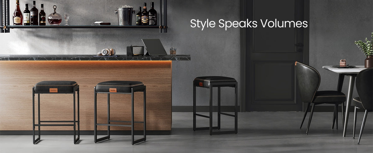 Counter Height Bar Stools Set Of 2 With 3.9 Inch Foam Cushioned Seats - product photo 42