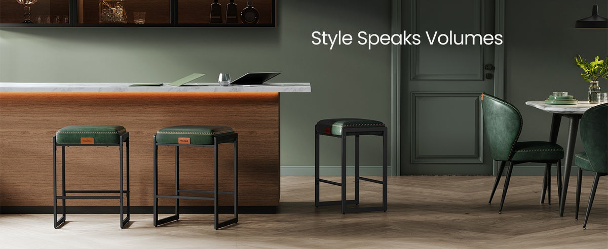 Counter Height Bar Stools Set Of 2 With 3.9 Inch Foam Cushioned Seats - product photo 48