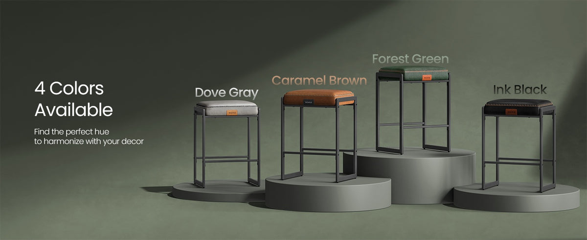 Counter Height Bar Stools Set Of 2 With 3.9 Inch Foam Cushioned Seats - product photo 53