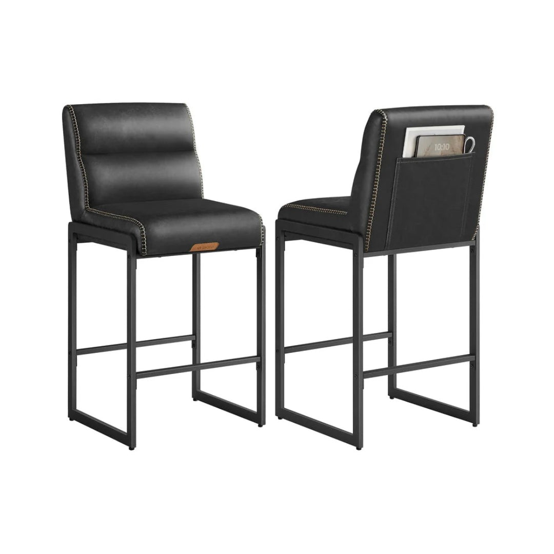 Counter Height Bar Stools Set of 2 with Back and Upholstered Seats – product view 1 | Ridgefield Furniture