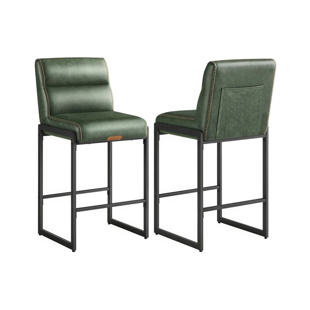 Counter Height Bar Stools Set of 2 with Back and Upholstered Seats – product view 2 | Ridgefield Furniture