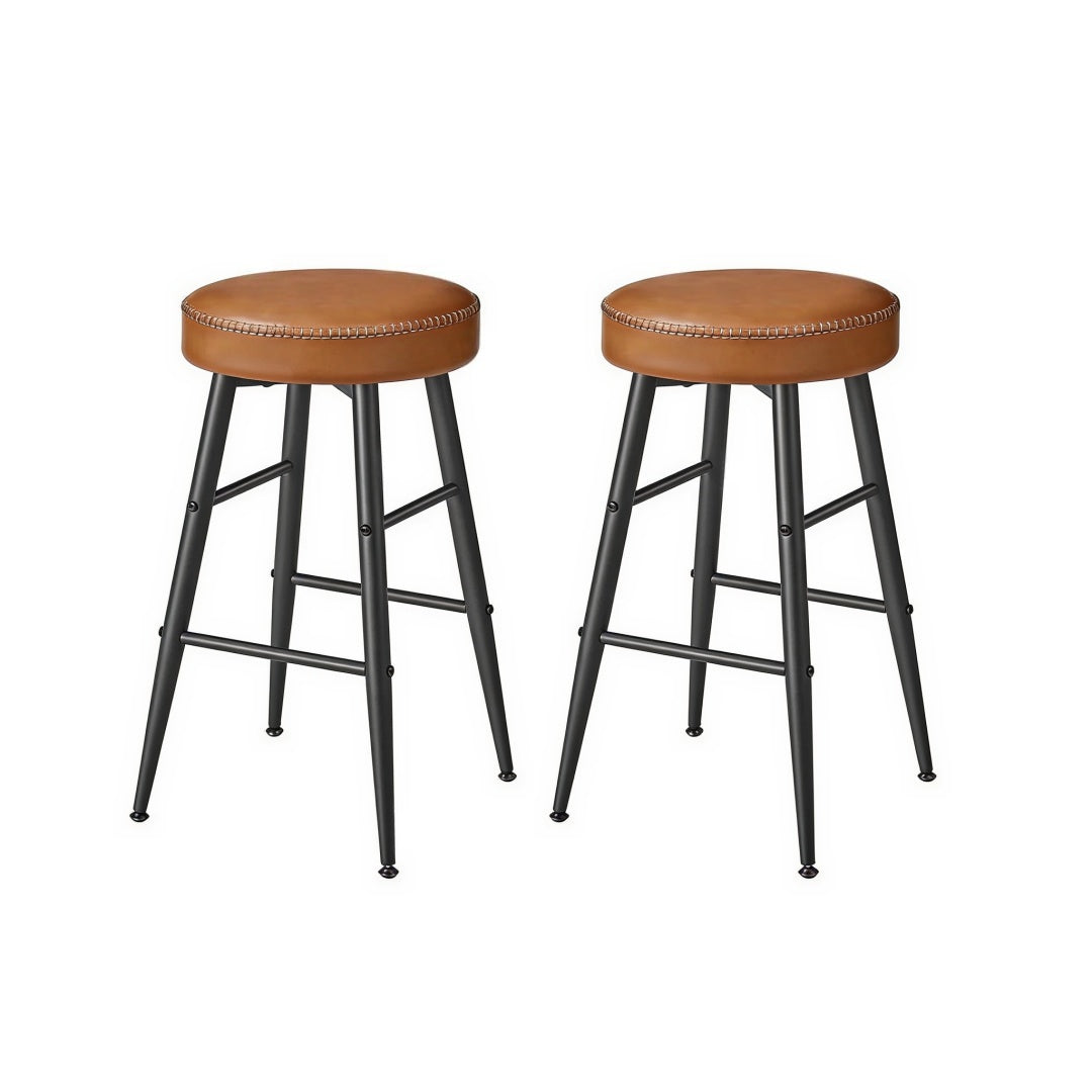 Counter Height Bar Stools Set of 2 with Upholstered Seats and Swivel Feet – product view 2 | Ridgefield Furniture