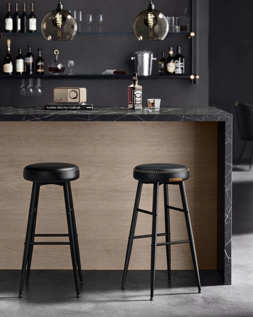 Counter Height Bar Stools Set of 2 with Upholstered Seats and Swivel Feet – product view 25 | Ridgefield Furniture