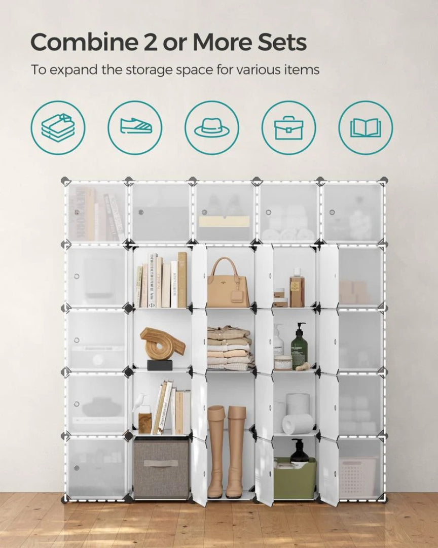 Cube Storage Cabinet With Doors 9 To 16 Plastic Cubes – product view 10 | Ridgefield Furniture