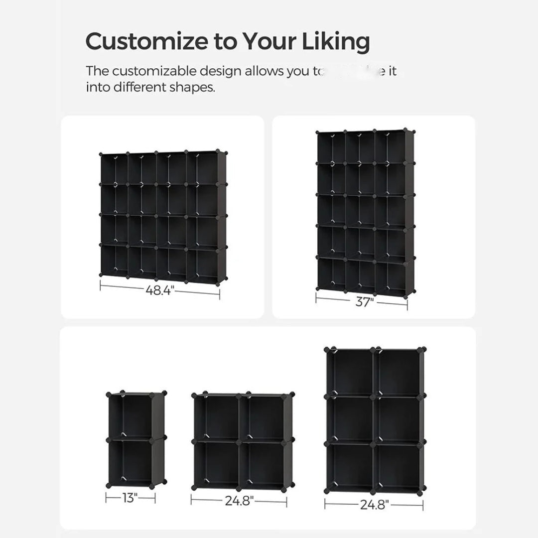 Cube Storage Organizer 12 Or 16 Modular Shelving Units – product view 12 | Ridgefield Furniture