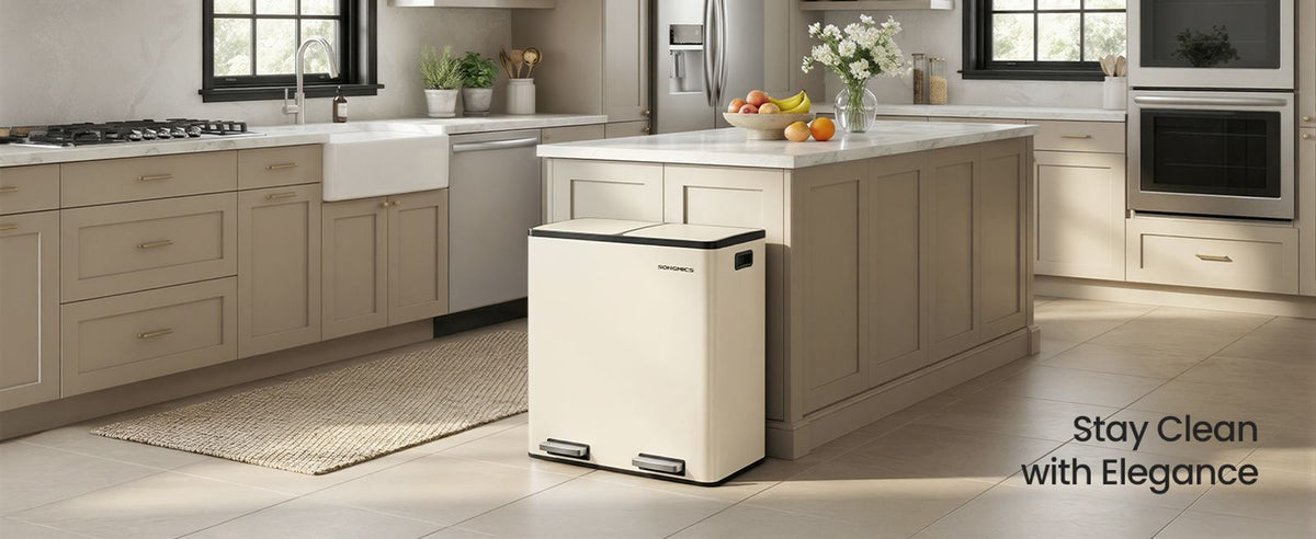 Double Compartment Stainless Steel Trash Can For Recycling - product photo 09