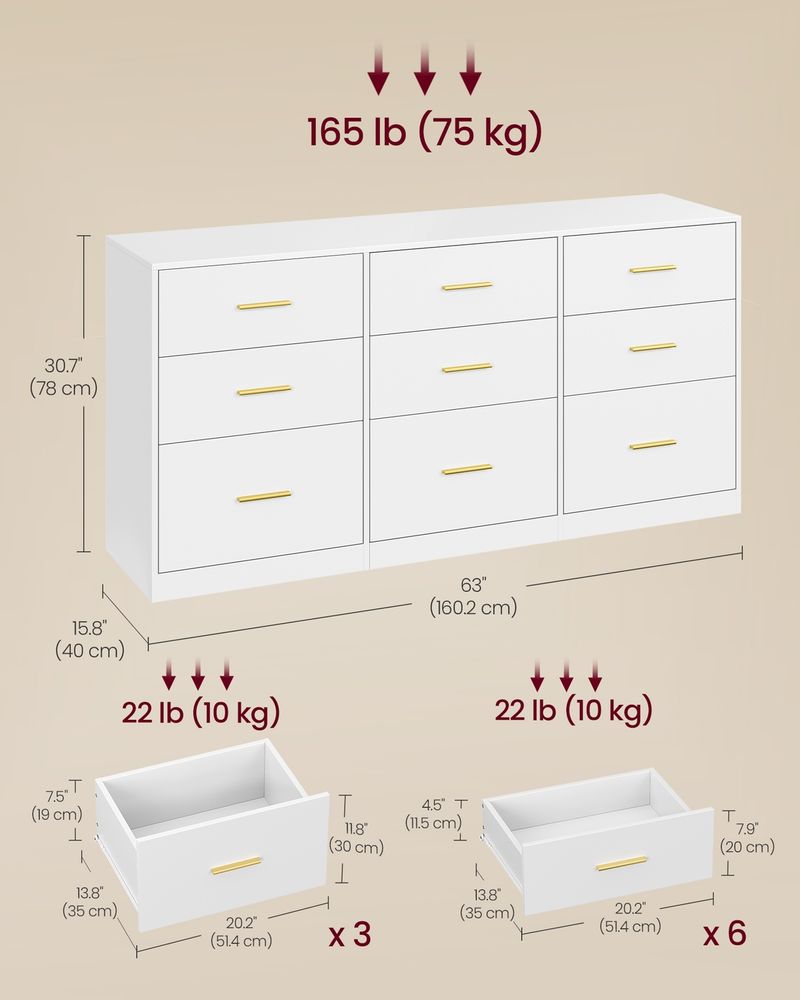 Drawer Dresser For Bedroom - product photo 06