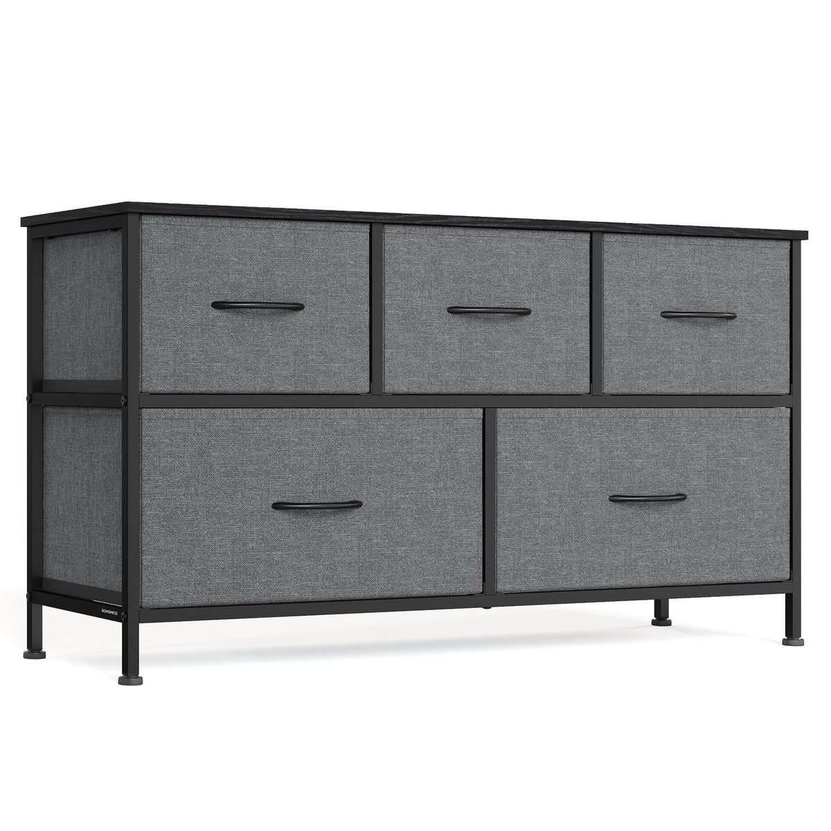 Dresser For Bedroom, Wide Dresser With 5 Fabric Drawers - ULGS322GN02S
