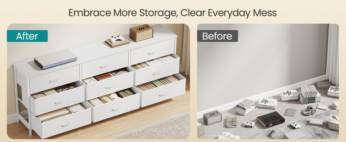 Dresser With 9 Fabric Drawers, TV Stand For TVs Up To 70 Inches - product photo 31
