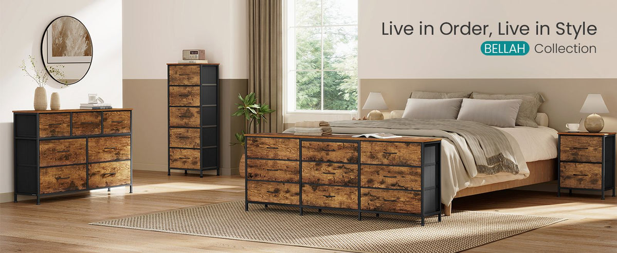 Dresser With 9 Fabric Drawers, TV Stand For TVs Up To 70 Inches | Wide Dresser - product photo 09