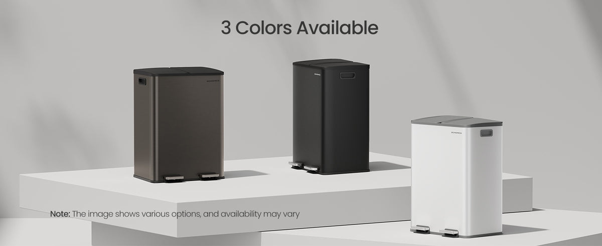 Dual Pedal Trash Can 2 x 8 Gallon With Soft Close Lids And 15 Liners - product photo 38