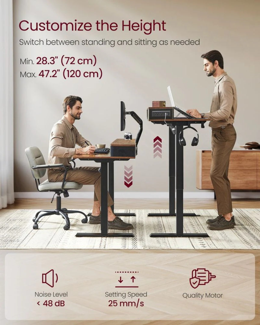 Electric Standing Desk With Drawers & Power Outlets – product view 11 | Ridgefield Furniture