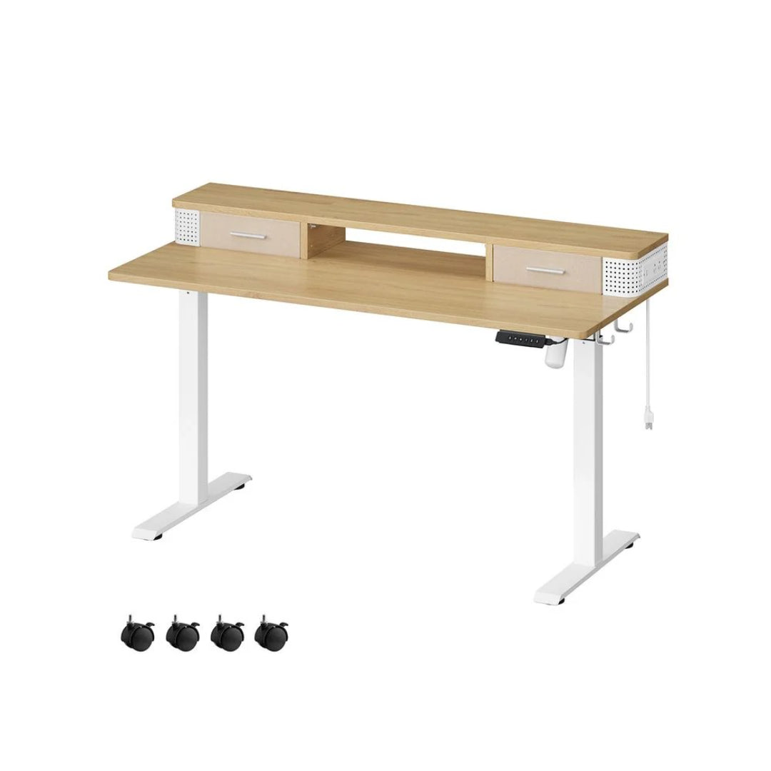 Electric Standing Desk With Drawers & Power Outlets – product view 20 | Ridgefield Furniture