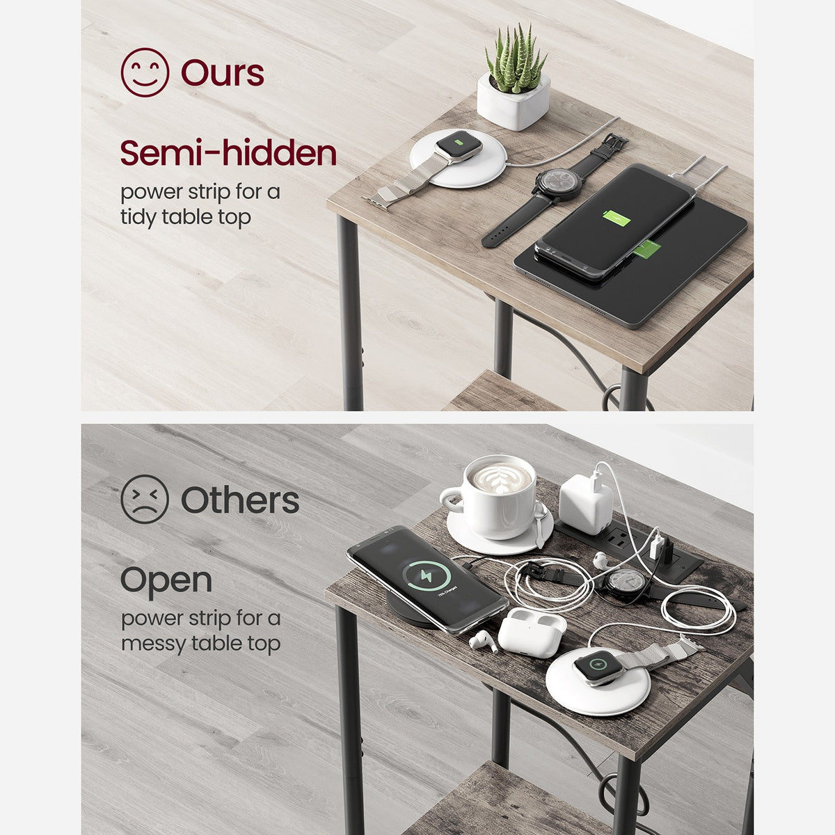End Table With USB Ports And Outlets - product photo 13