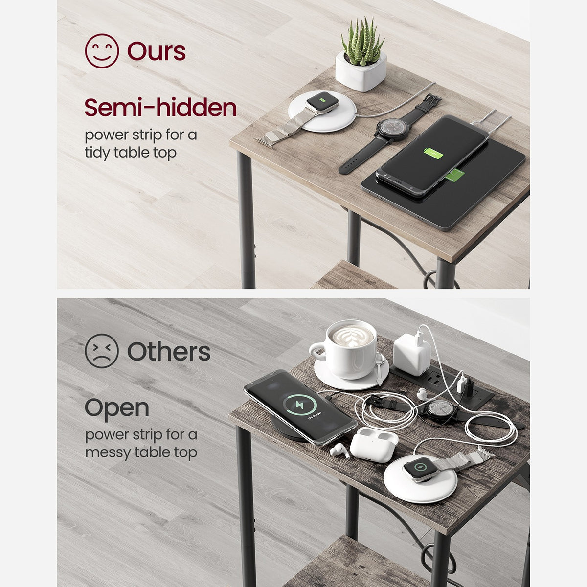 End Table With USB Ports And Outlets - product photo 31