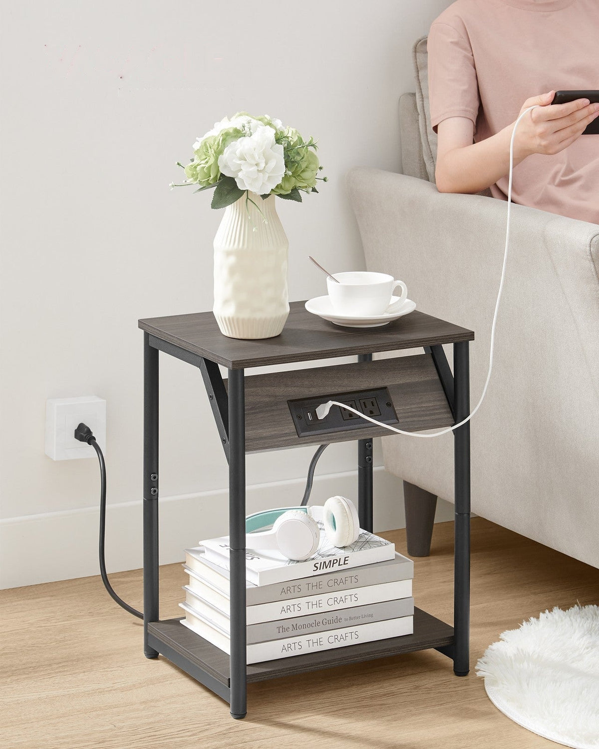 End Table With USB Ports And Outlets - product photo 47