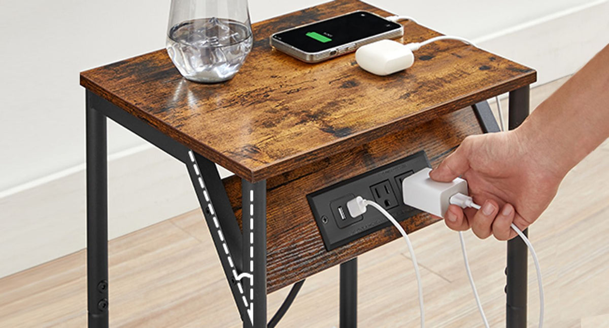 End Table With USB Ports And Outlets - product photo 68