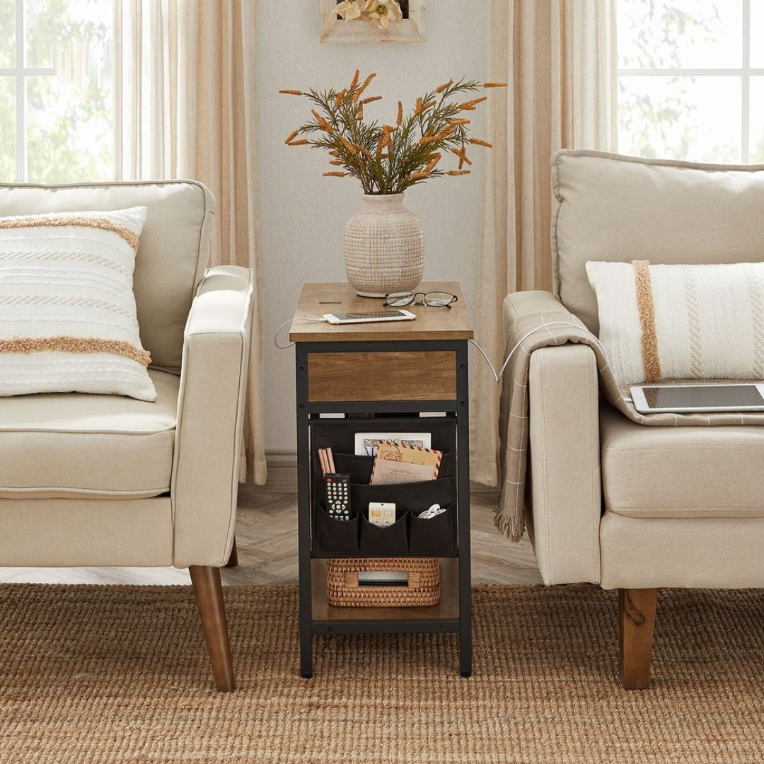 End Table With USB Ports And Power Outlets Storage Shelf – product view 33 | Ridgefield Furniture