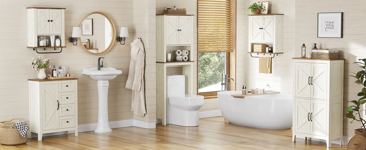 Farmhouse Bathroom Floor Cabinet With 4 Drawers - product photo 07