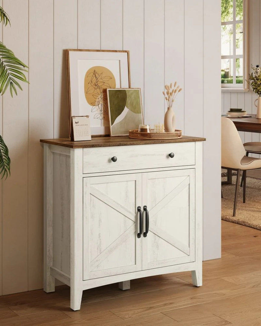 Farmhouse Buffet Cabinet with Drawer and Adjustable Shelf Storage – product view 7 | Ridgefield Furniture