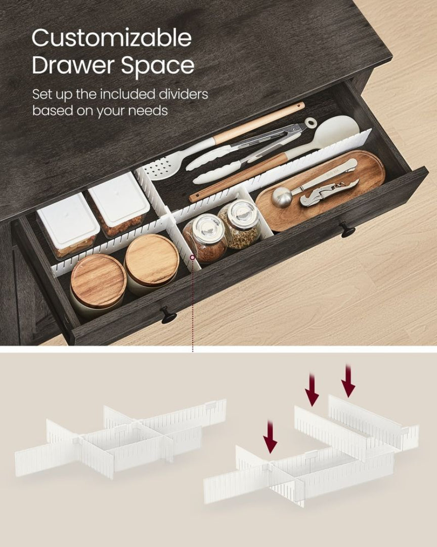Farmhouse Buffet Cabinet with Drawer and Adjustable Shelf Storage – product view 13 | Ridgefield Furniture