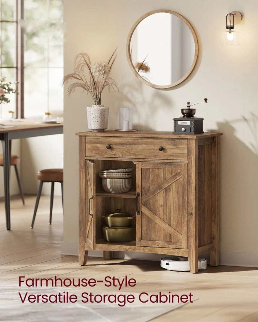 Farmhouse Buffet Cabinet with Drawer and Adjustable Shelf Storage – product view 16 | Ridgefield Furniture
