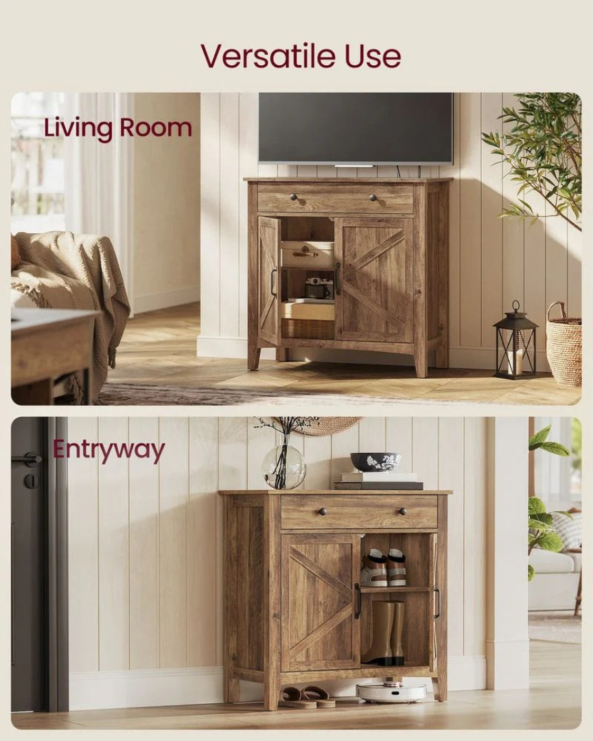 Farmhouse Buffet Cabinet with Drawer and Adjustable Shelf Storage – product view 19 | Ridgefield Furniture