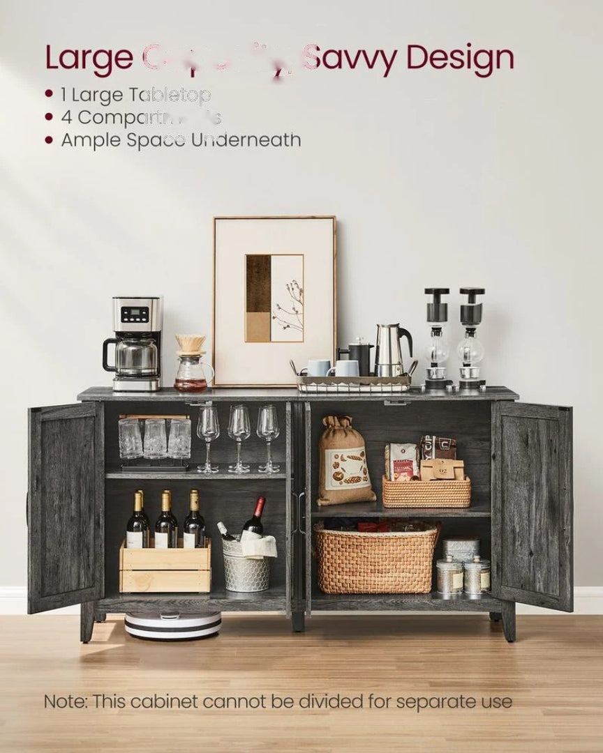 Farmhouse Buffet Storage Cabinet with Adjustable Shelves and 4 Doors – product view 18 | Ridgefield Furniture