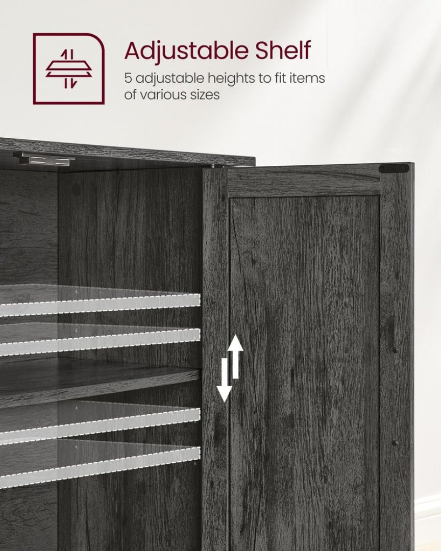 Farmhouse Buffet Storage Cabinet with Adjustable Shelves and 4 Doors – product view 19 | Ridgefield Furniture