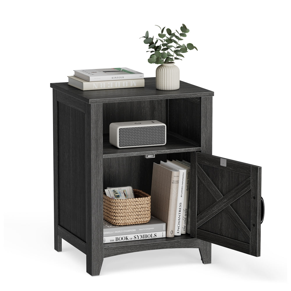 Farmhouse Nightstand With Barn Door - product photo 14