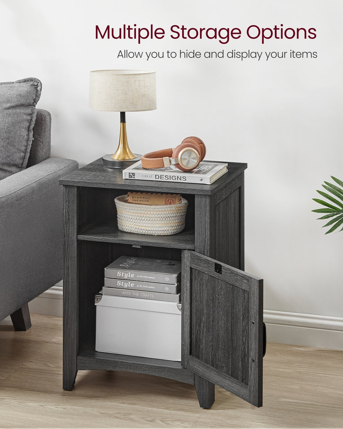 Farmhouse Nightstand With Barn Door - product photo 16