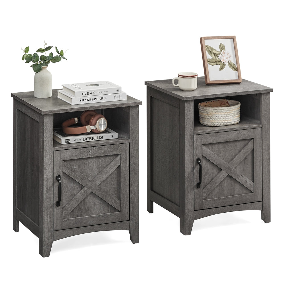 Farmhouse Nightstand With Barn Door - product photo 28