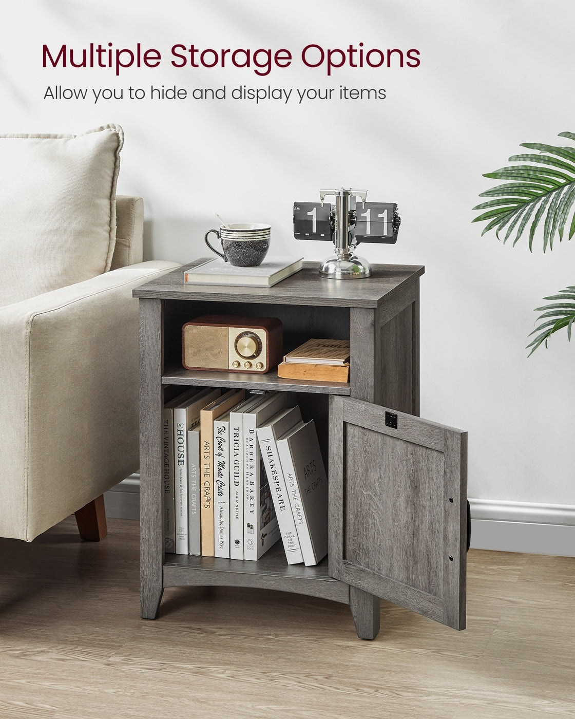 Farmhouse Nightstand With Barn Door - product photo 31