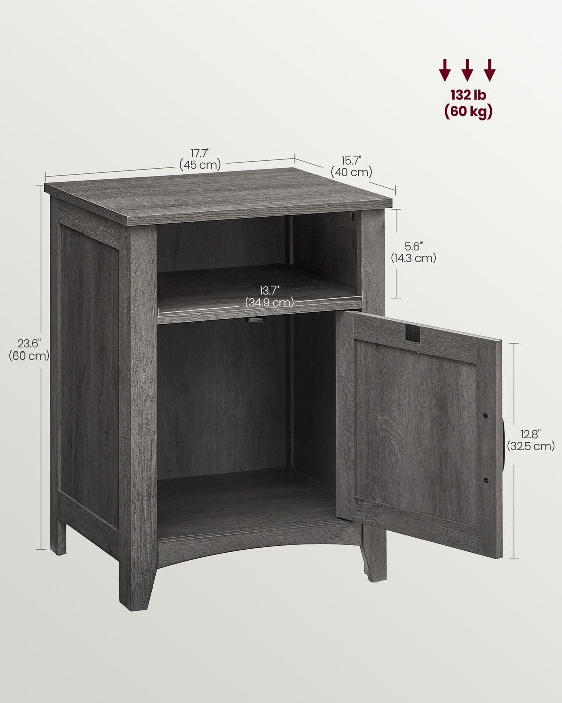 Farmhouse Nightstand With Barn Door - product photo 33