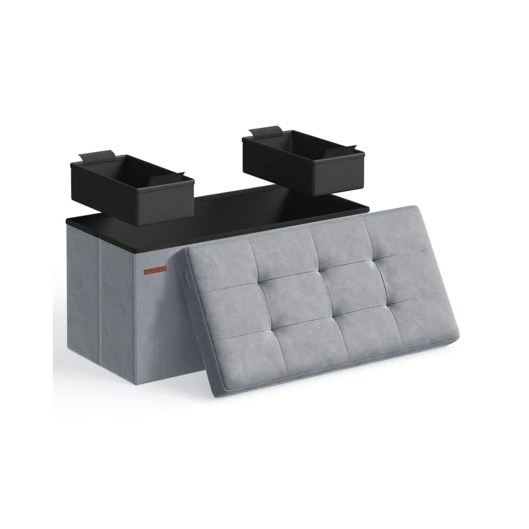 30/43 Inch Storage Ottoman Bench With Flip Lid & Storage Boxes – product view 3 | Ridgefield Furniture