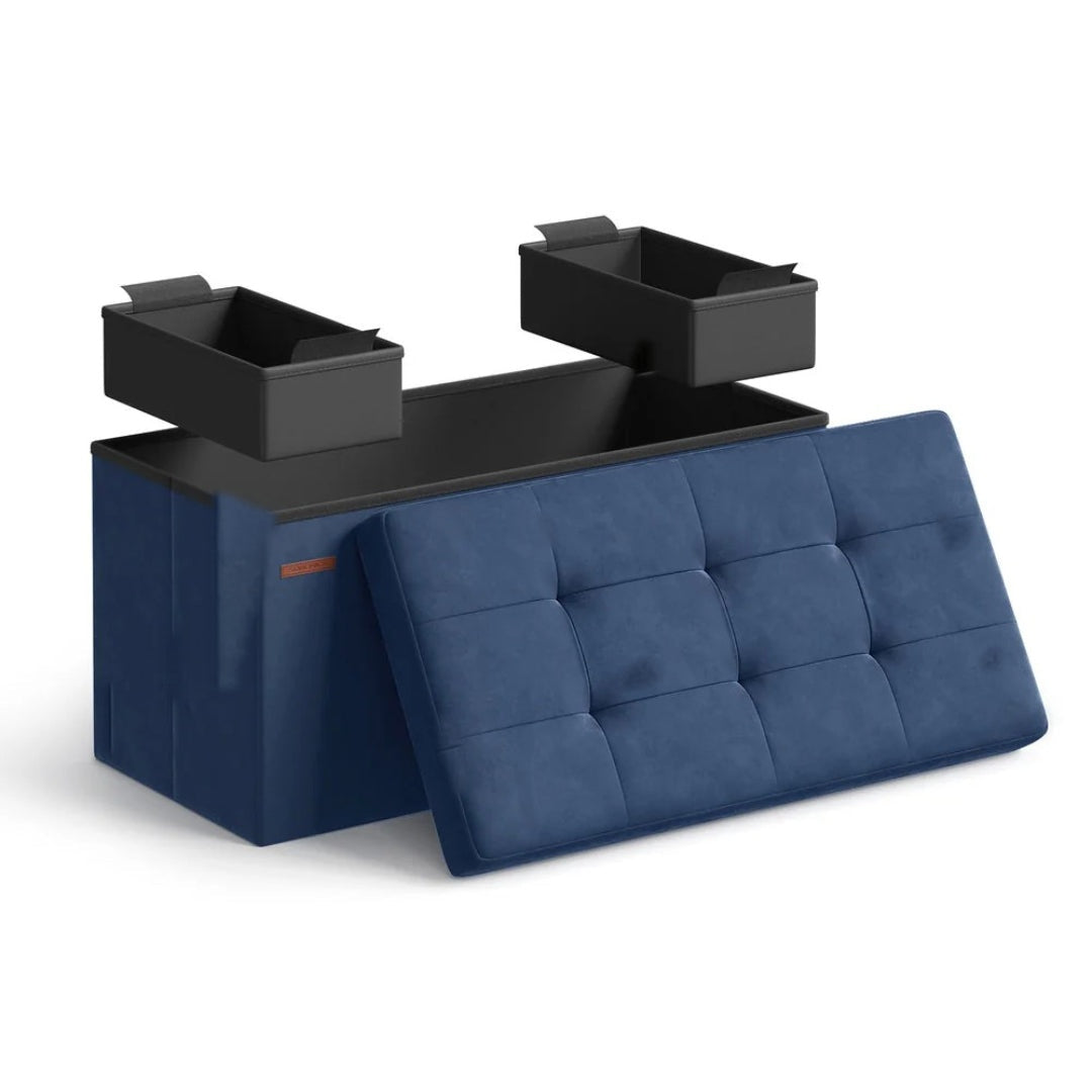 30/43 Inch Storage Ottoman Bench With Flip Lid & Storage Boxes – product view 5 | Ridgefield Furniture